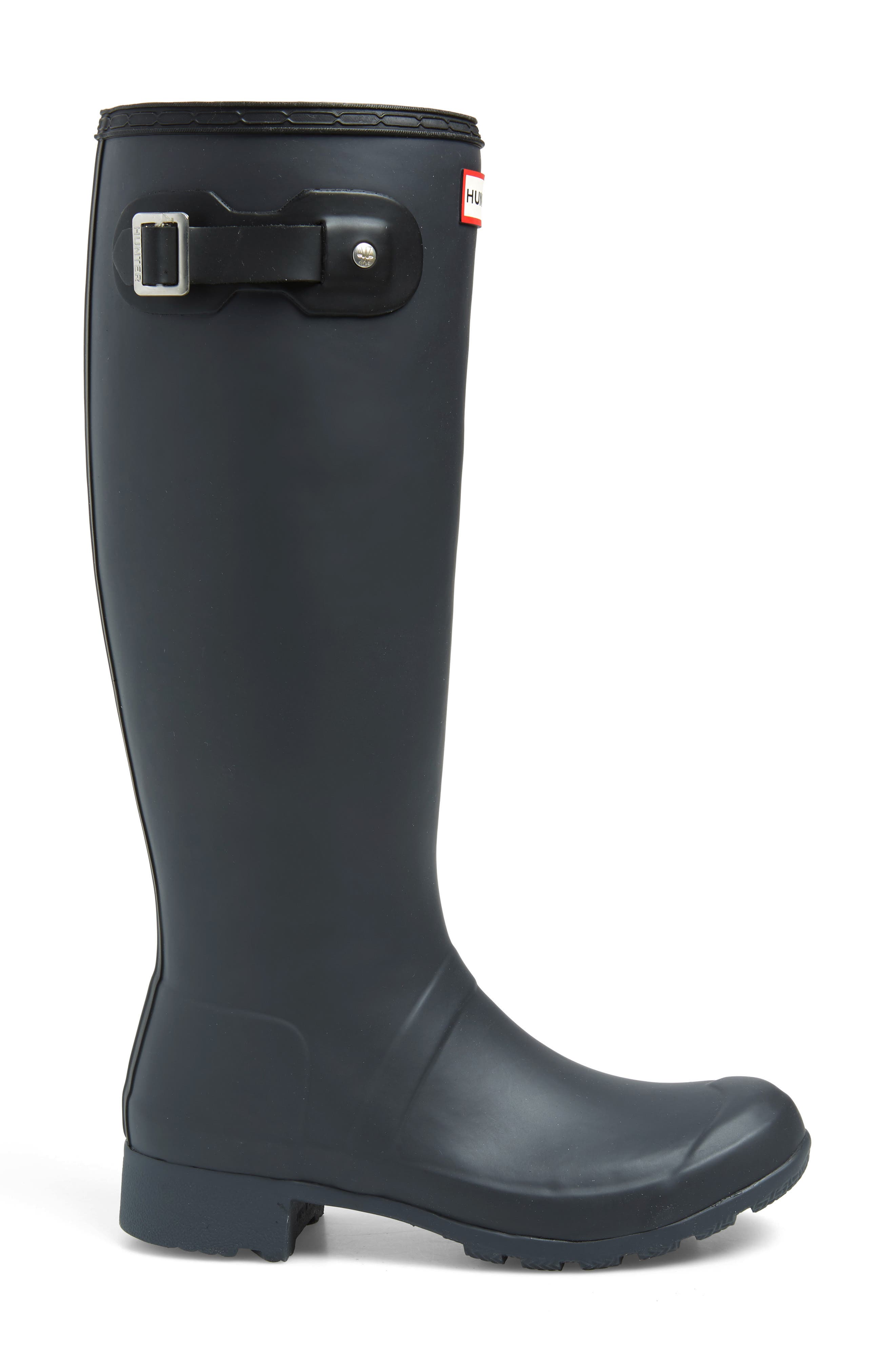 Hunter 'Tour' Packable Rain Boot, Alternate, color, Luna/ Black