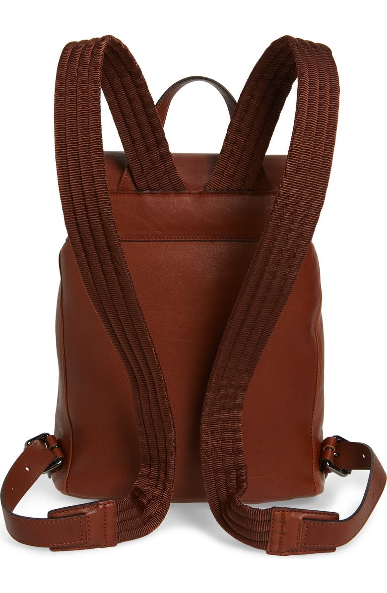 Longchamp Small 3D Leather Backpack, Alternate, color, Cognac