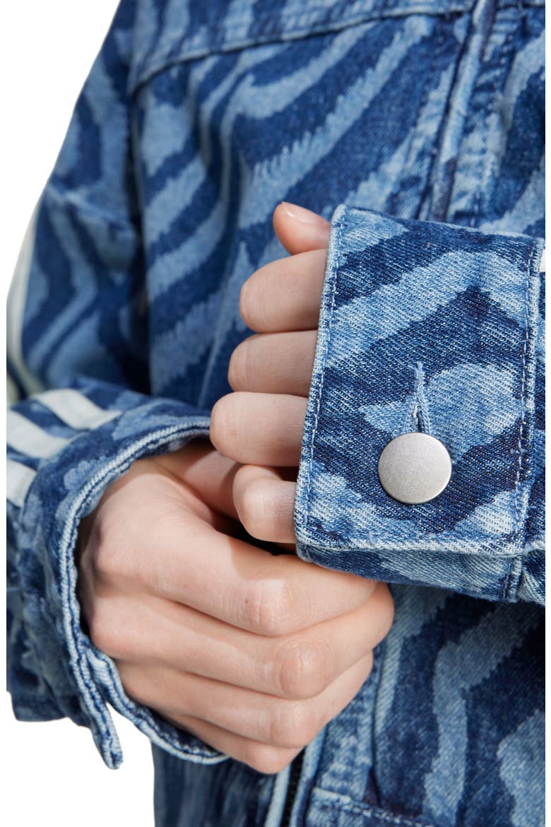 x FARM Rio Lifestyle Denim Track Jacket (Women) | Nordstrom