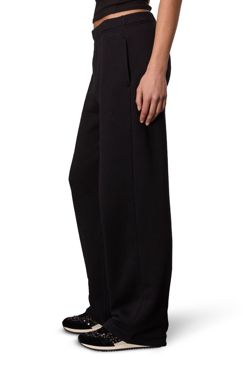 rag & bone Terry Wide Leg Sweatpants, Alternate, color, Black