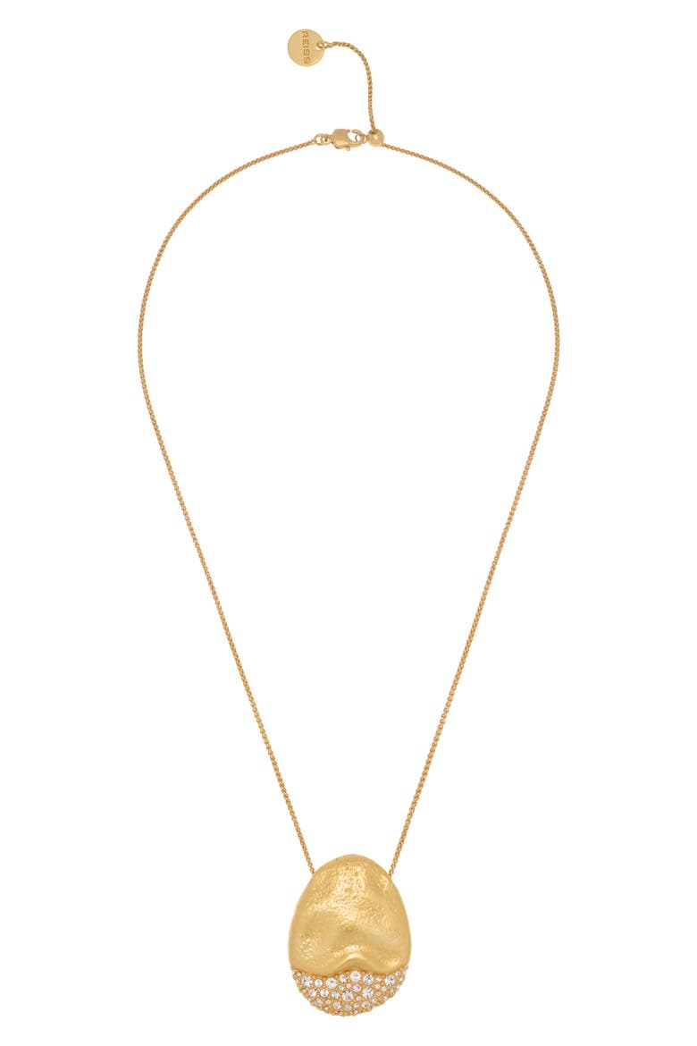 Frida Crystal Frost Pendant Necklace, Alternate, color, GOLD TONE CLEAR CRYSTAL