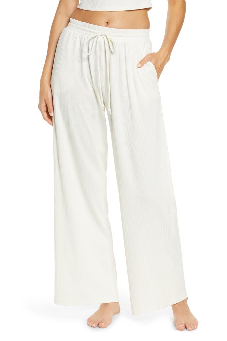 Wide Leg Drawstring Pants, Main, color, IVORY