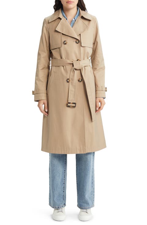 Water Resistant Double Breasted Trench Coat