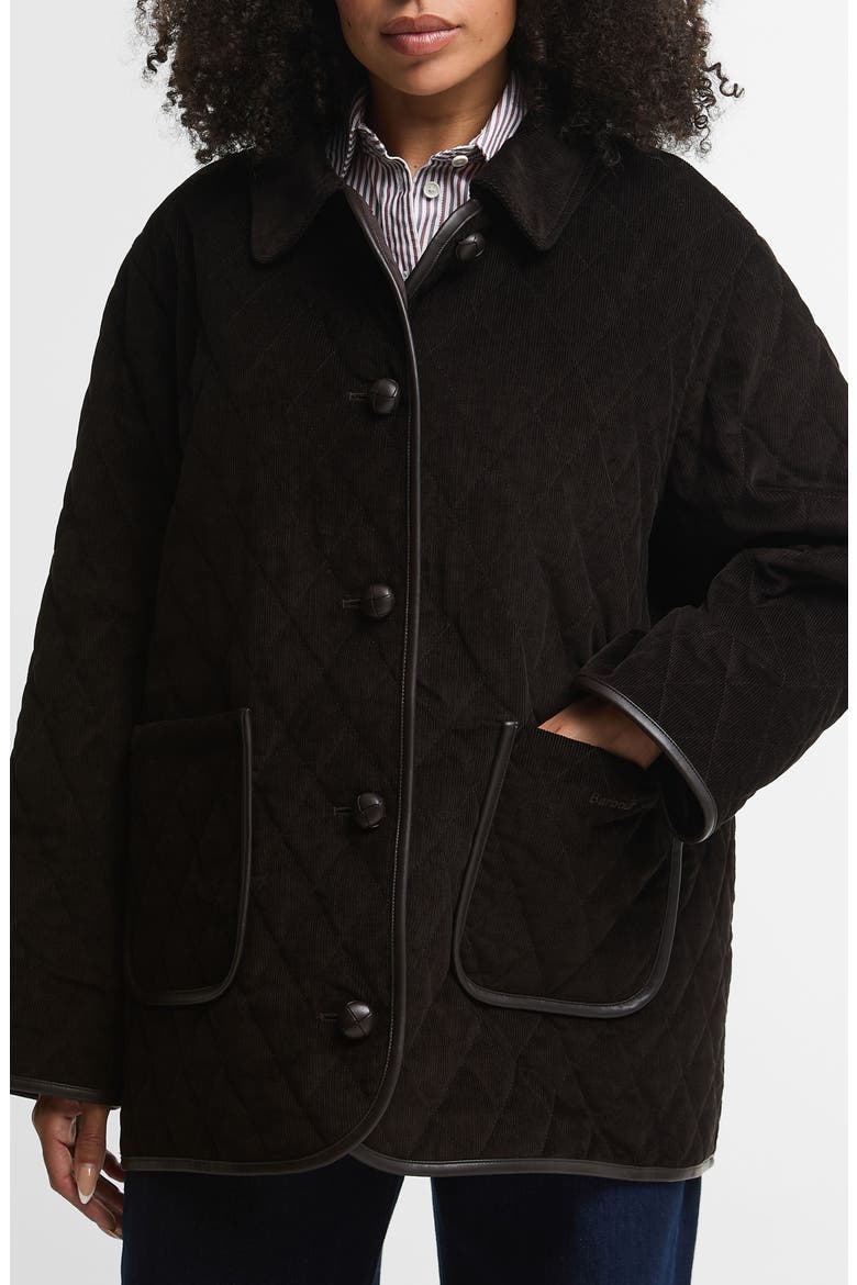 Marlow Quilted Jacket, Main, color, DK BROWN/ SHADOW CLASSIC