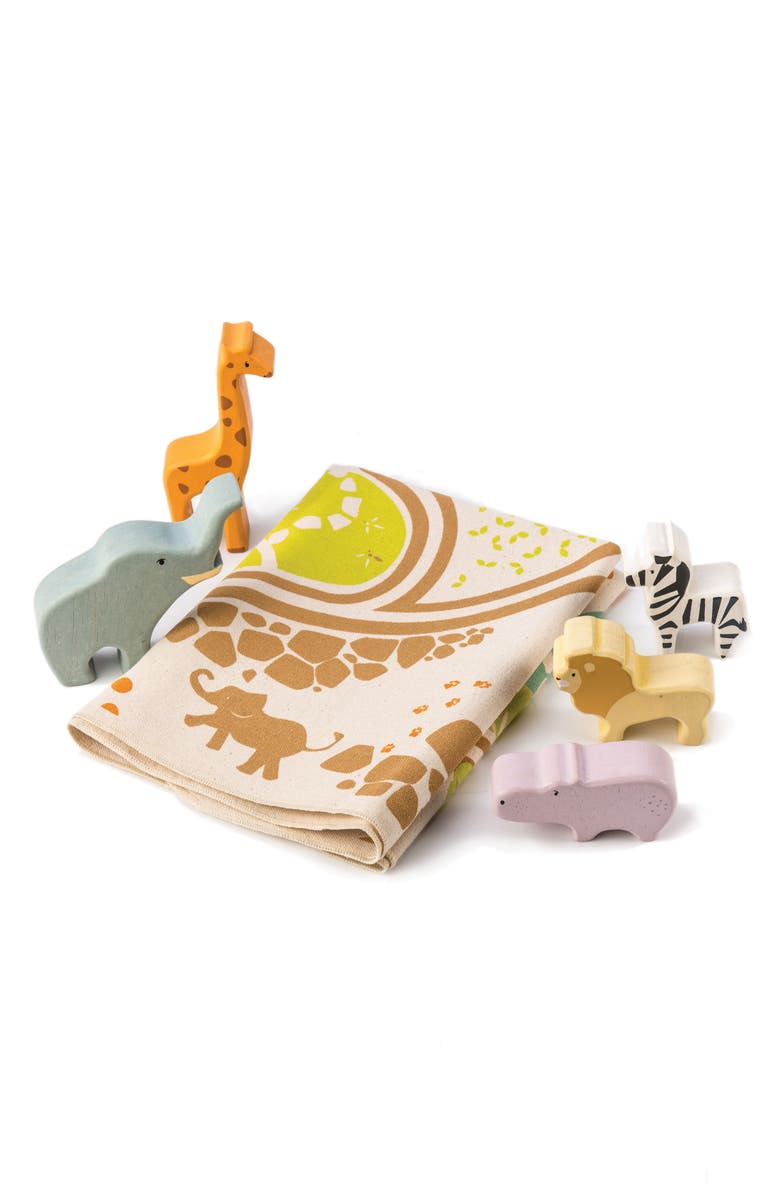 Tender Leaf Toys Safari Animal Playmat, Main, color, Multi
