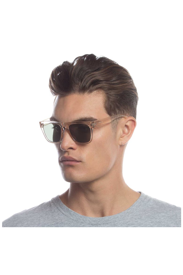 Impala 55mm Rectangle Sunglasses, Alternate, color, SAND / GREEN MONO