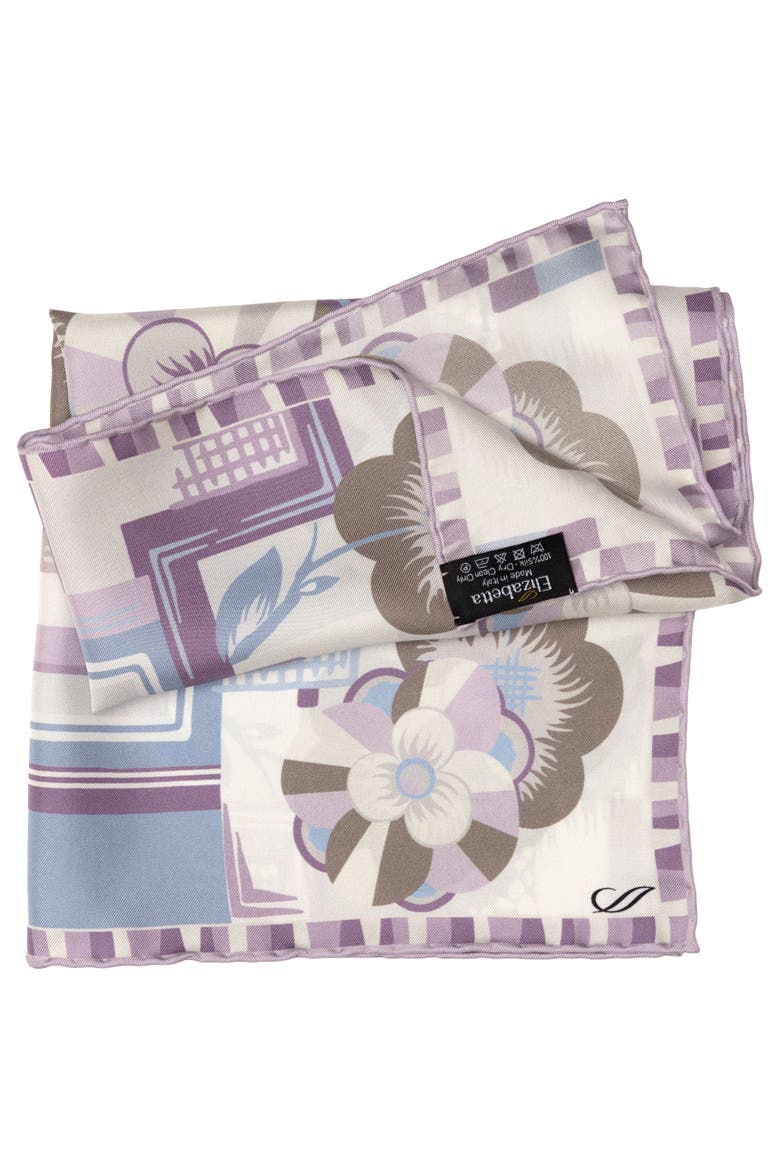 Piero - Silk Pocket Square for Men, Alternate, color, Lavender