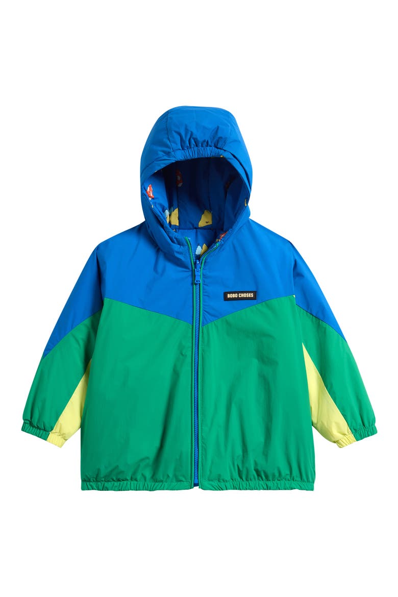 Mushroom Monster Reversible Hooded Jacket, Main, color, BLUE