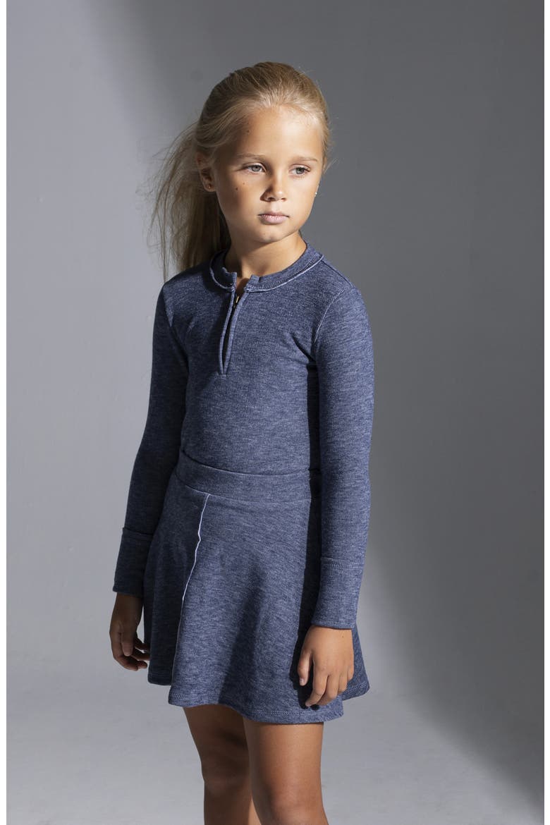 Kids' Knit Circle Skirt, Alternate, color, BLUE