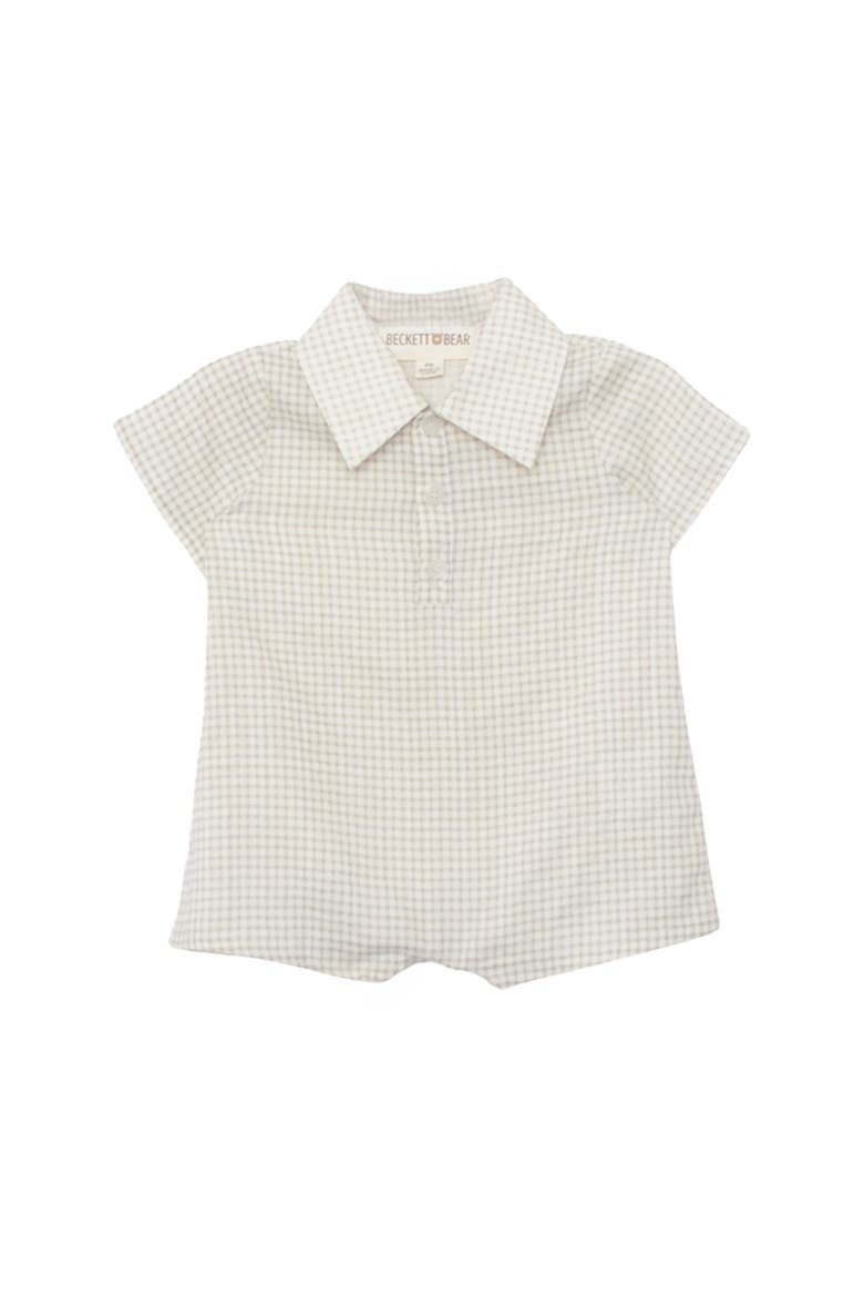 Dakota Short Sleeve Romper, Main, color, Ivory
