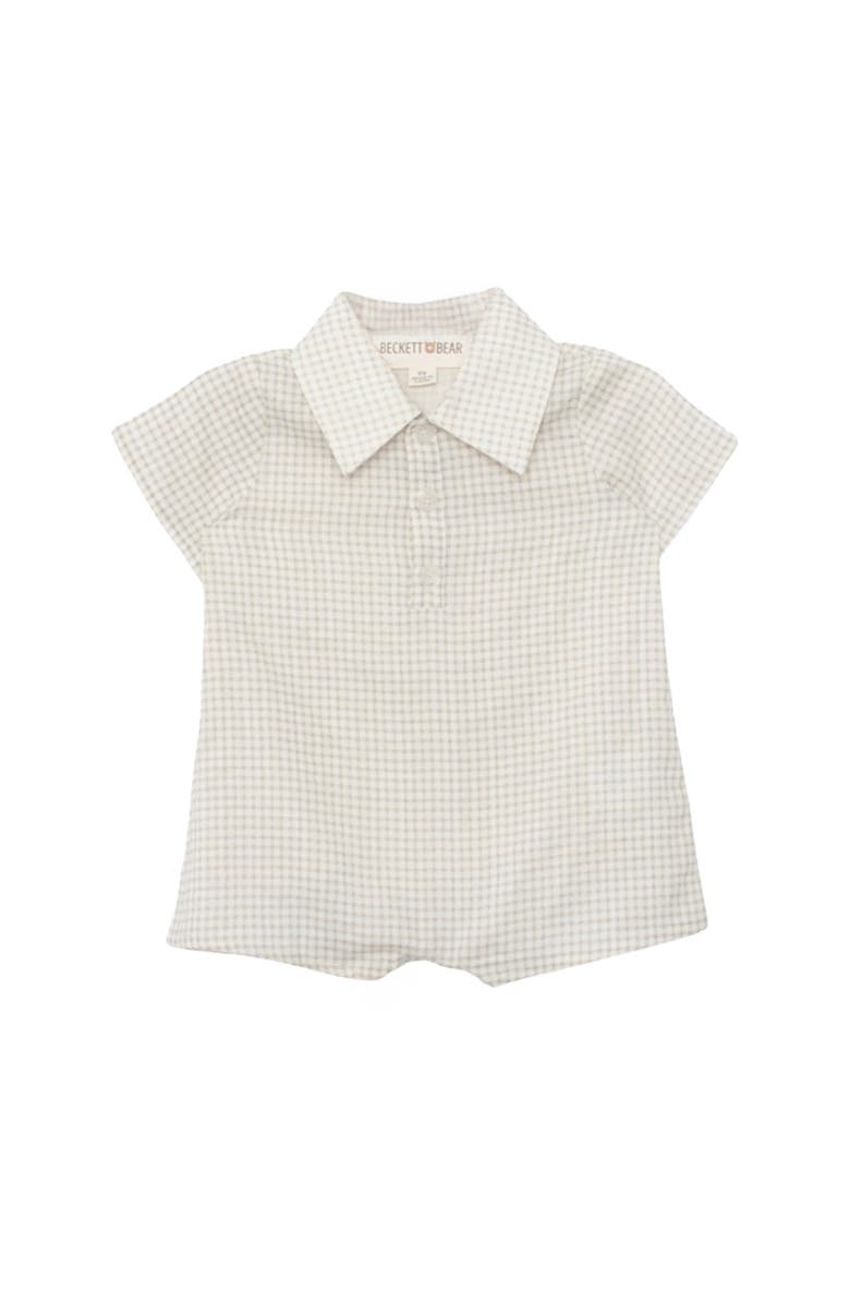 Beckett and Bear Dakota Short Sleeve Romper, Main, color, Ivory