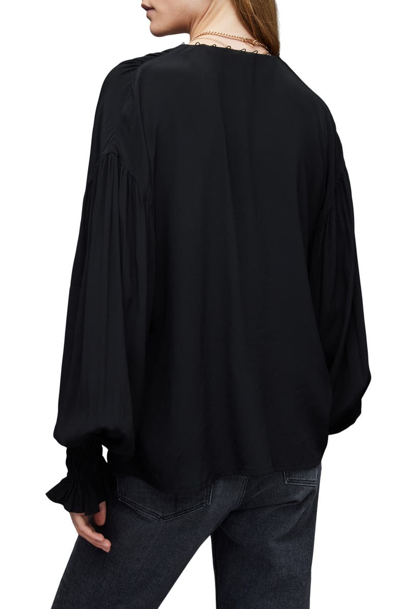 AllSaints Stella Button-Up Blouse, Alternate, color, 