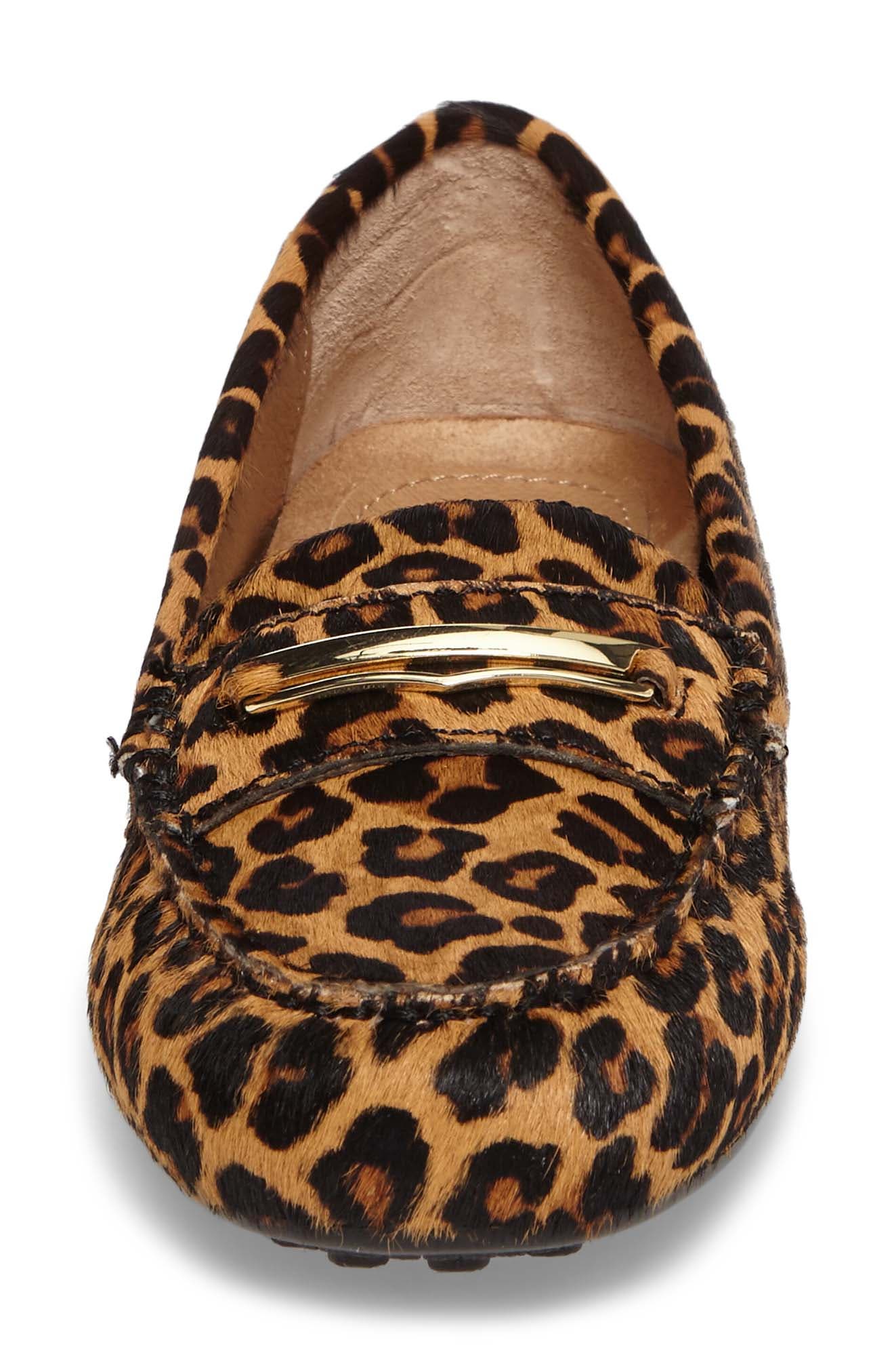 Ashby Loafer Flat, Alternate, color, TAN LEOPARD CALF HAIR
