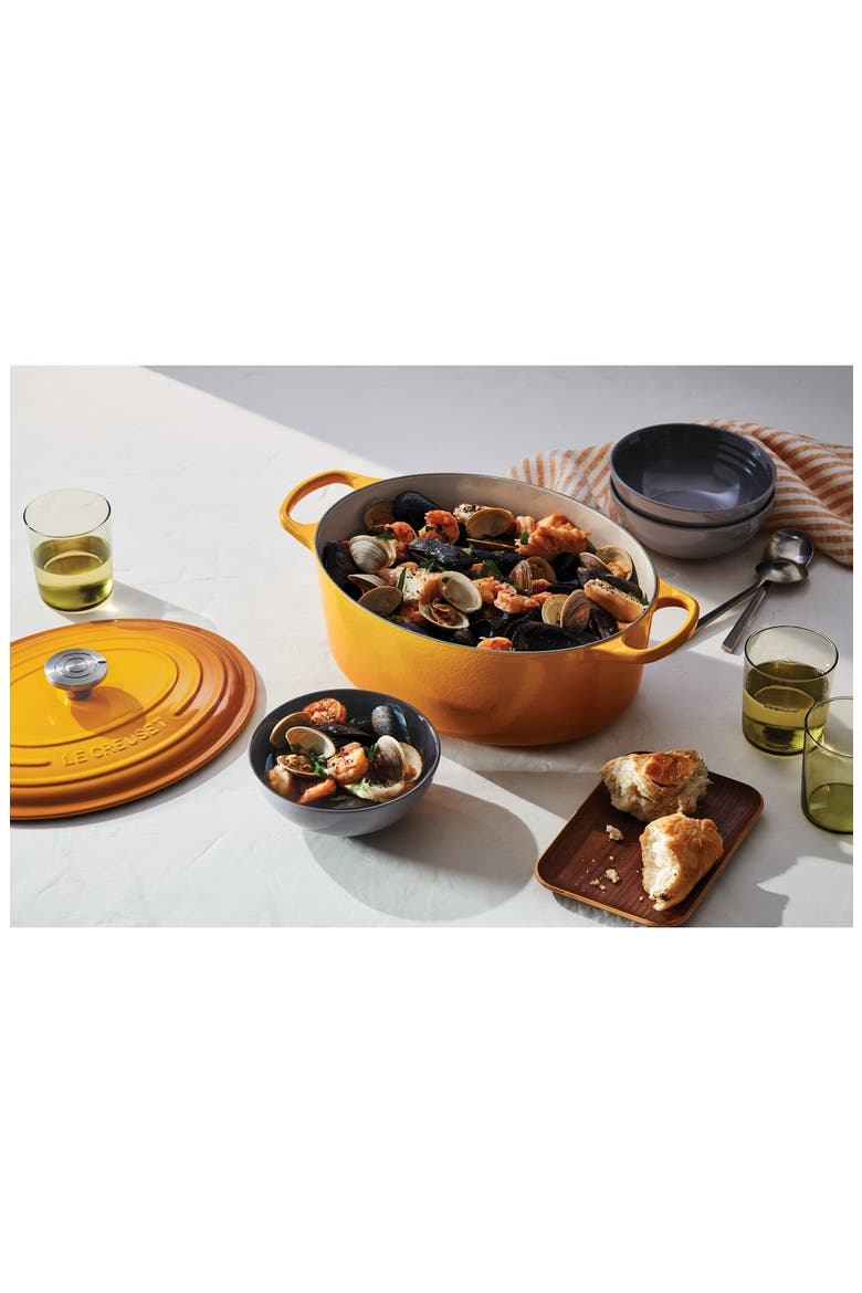 Signature Enameled Cast Iron Oval Dutch Oven, Alternate, color, NECTAR