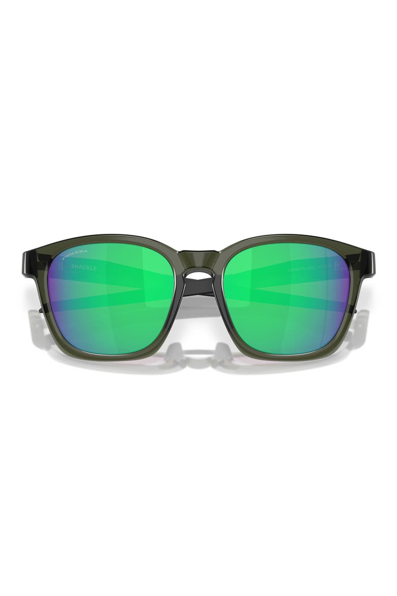 Gender Inclusive Shackle 52mm Square Sunglasses, Alternate, color, OLIVE INK / PRIZM JADE