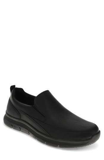 Dockers Mens Slater Slip Resistant Slip-on Sneaker In Black