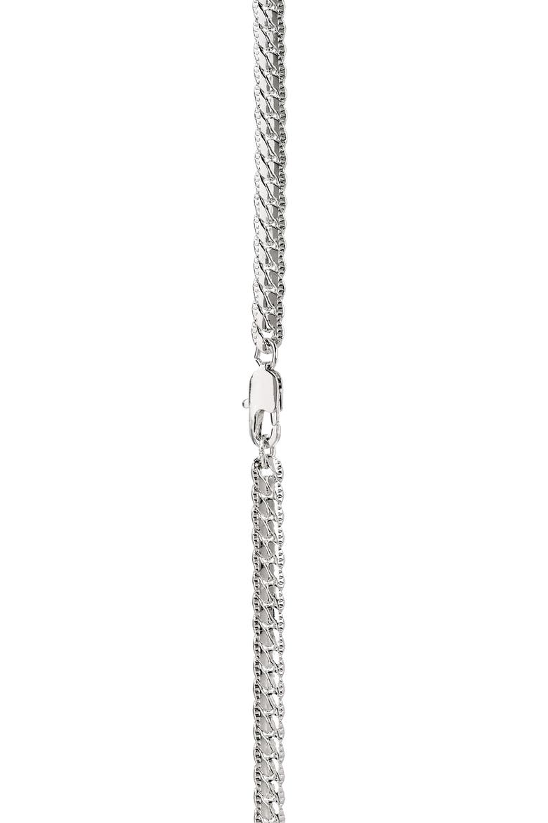 Men's Bombay Cuban Necklace & Bracelet Set, Alternate, color, SILVER
