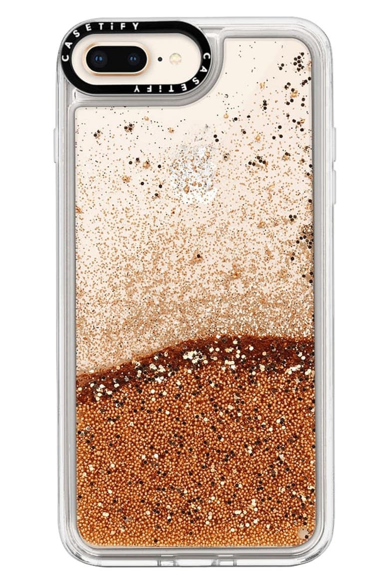 Glitter iPhone 7/8 Plus Case, Main, color, GOLD