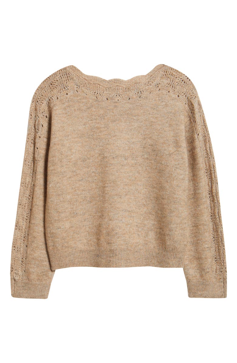 Wit & Wisdom Boat Neck Sweater, Alternate, color, Heather Oatmeal