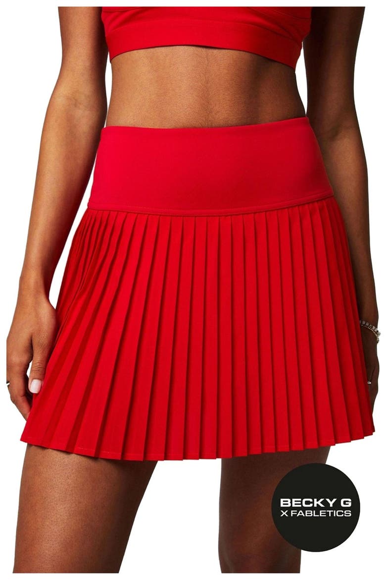 Women's Hot Shot Pleated Skirt, Main, color, Heated Red