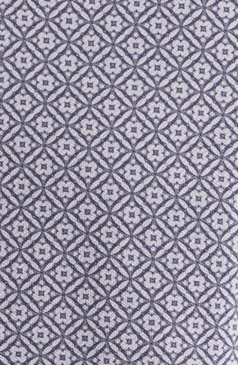 Bugatchi James OoohCotton<sup>®</sup> Mosaic Print Twill Button-Up Shirt, Alternate, color, Eggplant