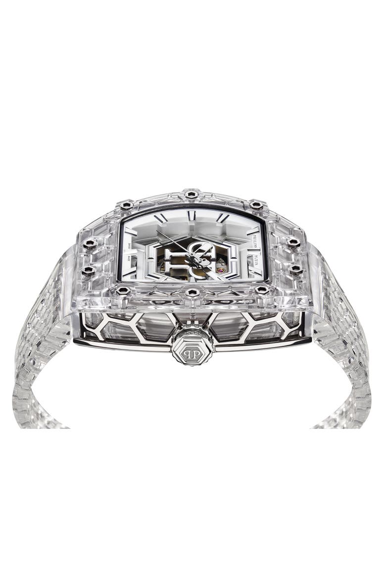 Crypto King Hexagon Ice Breaker Watch Men, Alternate, color, TRASPARENT