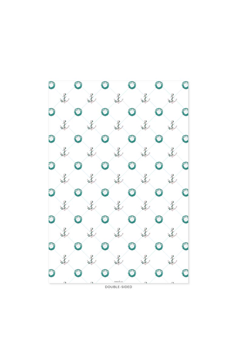 Ramus & Co Two-Sided "Seas N' Wishes" Heavyweight Christmas/Holiday Gift Wrap, Alternate, color, Multicolored
