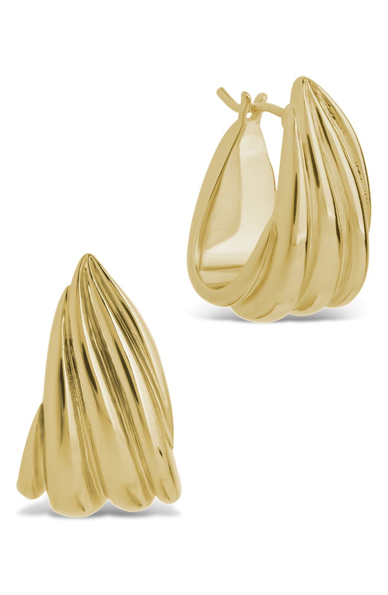 Sterling Forever Anouk Twist Hoop Earrings, Main, color, Gold