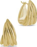 Sterling Forever Anouk Twist Hoop Earrings
