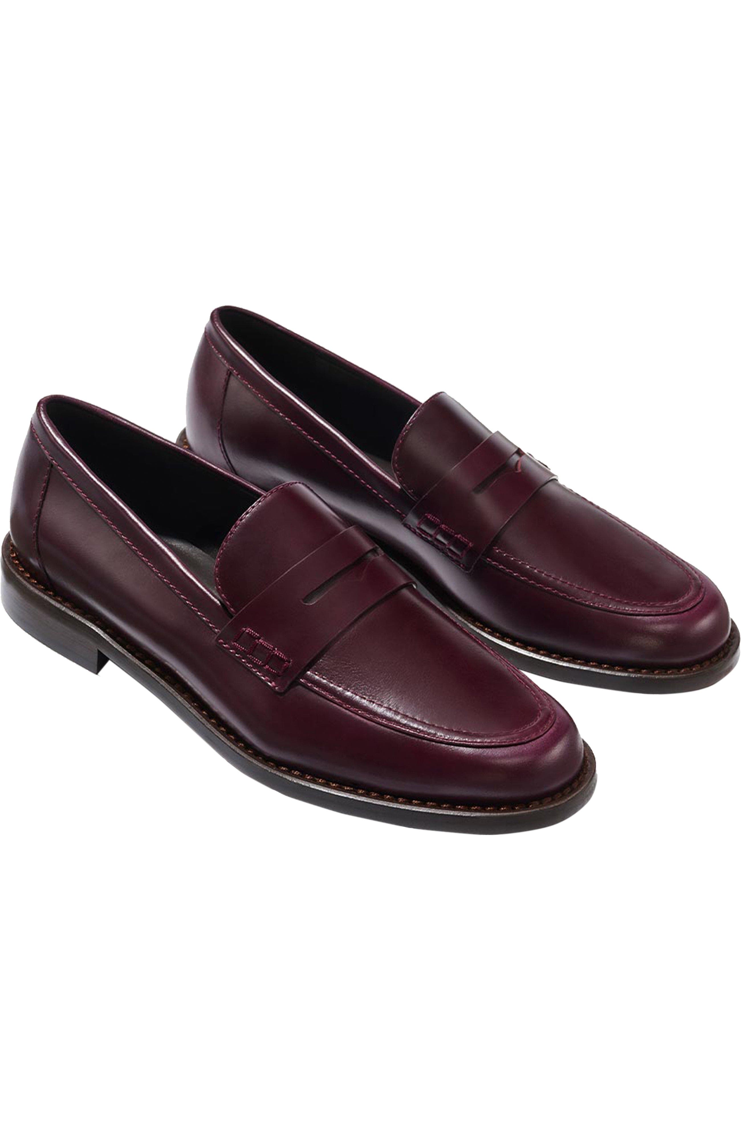 The Marlowe Loafer, Alternate, color, Burgundy Calf