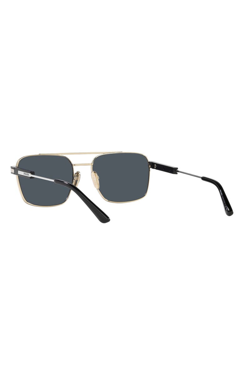 Prada 55mm Polarized Pillow Sunglasses, Alternate, color, Pale Gold