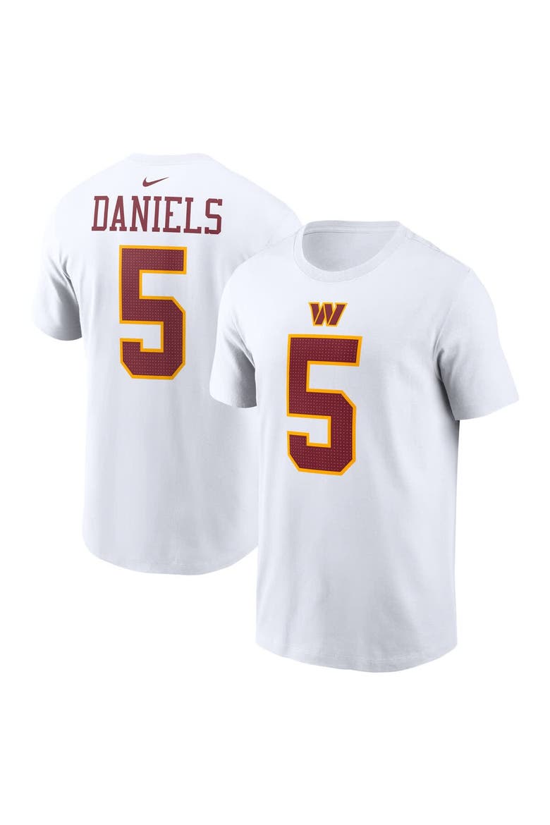 Men's Nike Jayden Daniels White Washington Commanders Player Name & Number T-Shirt, Main, color, White