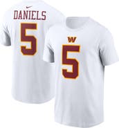 Nike Men's Nike Jayden Daniels White Washington Commanders Player Name & Number T-Shirt