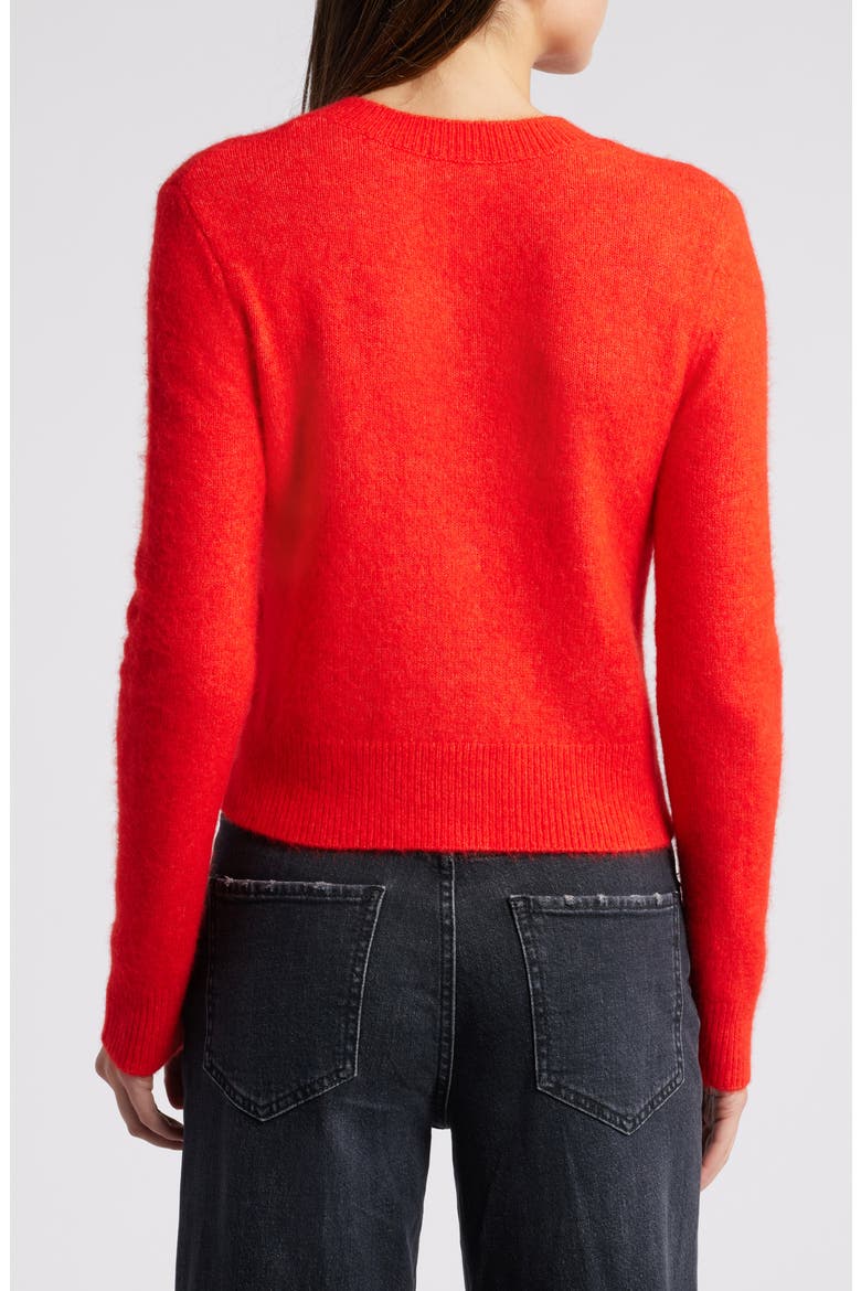 Matilda Button-Up Cardigan, Alternate, color, CHERRY