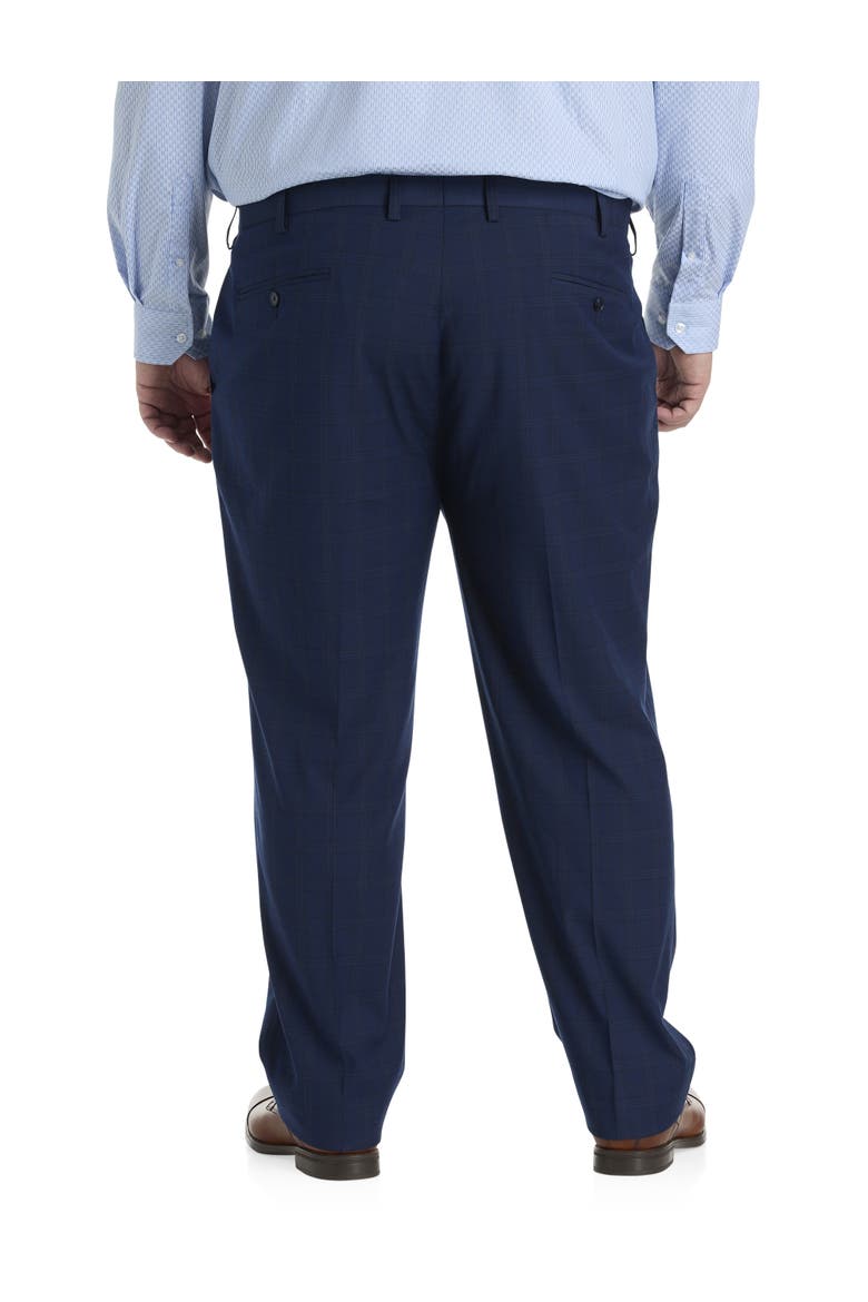 Big & Tall Windowpane Suit Pants, Alternate, color, NAVY