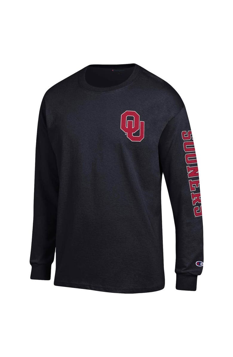 Champion Men's Champion Black Oklahoma Sooners Team Stack Long Sleeve T-Shirt, Alternate, color, 