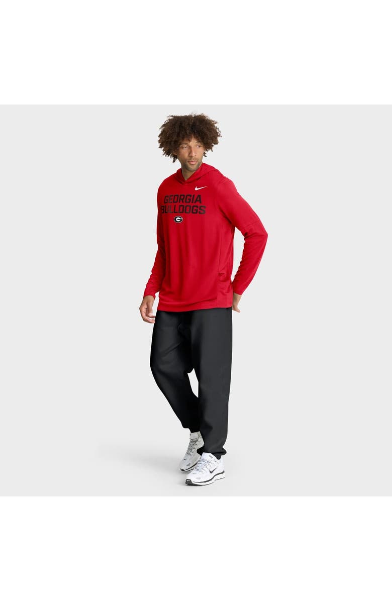 Nike Men's Nike Red Georgia Bulldogs 2025 Sideline Performance Long Sleeve Hoodie T-Shirt, Alternate, color, Red