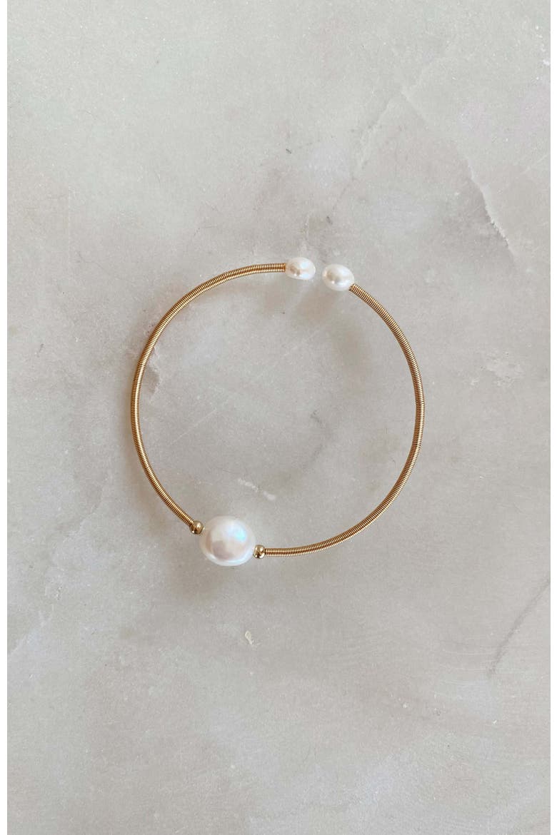 Parlor Pearl Bracelet, Main, color, Gold