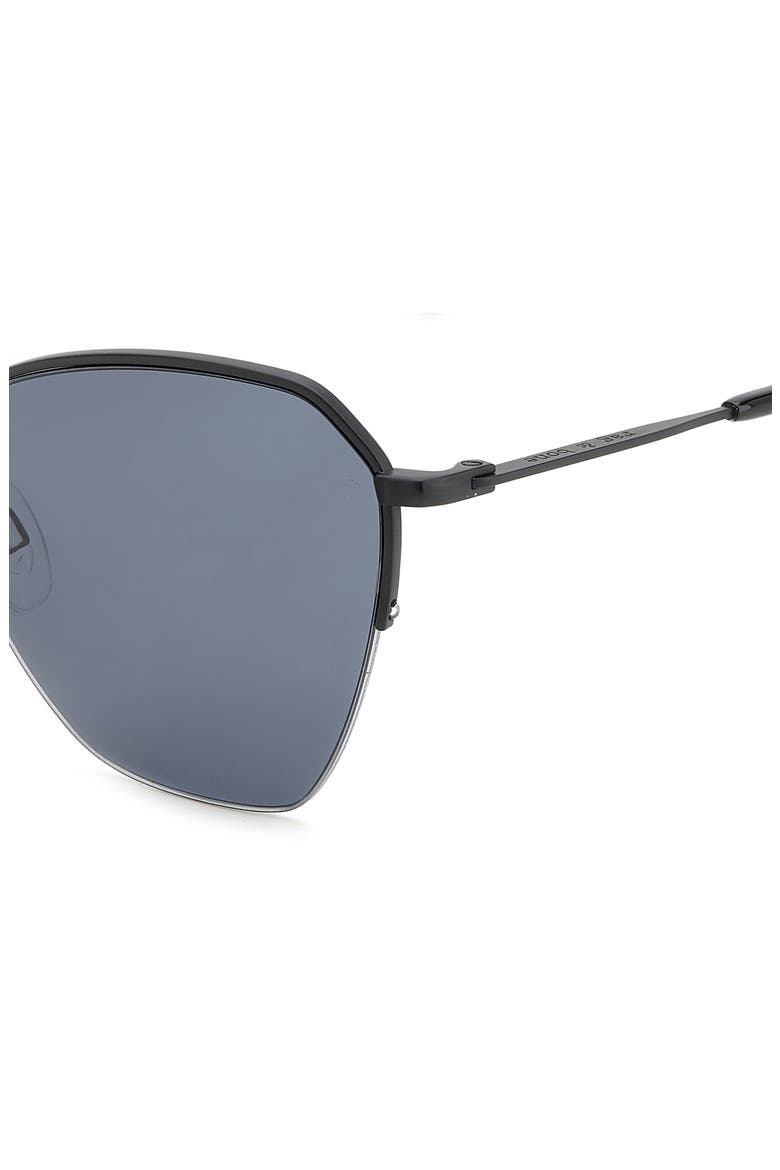 58mm Cat Eye Sunglasses, Alternate, color, MATTE BLACK/ GREY