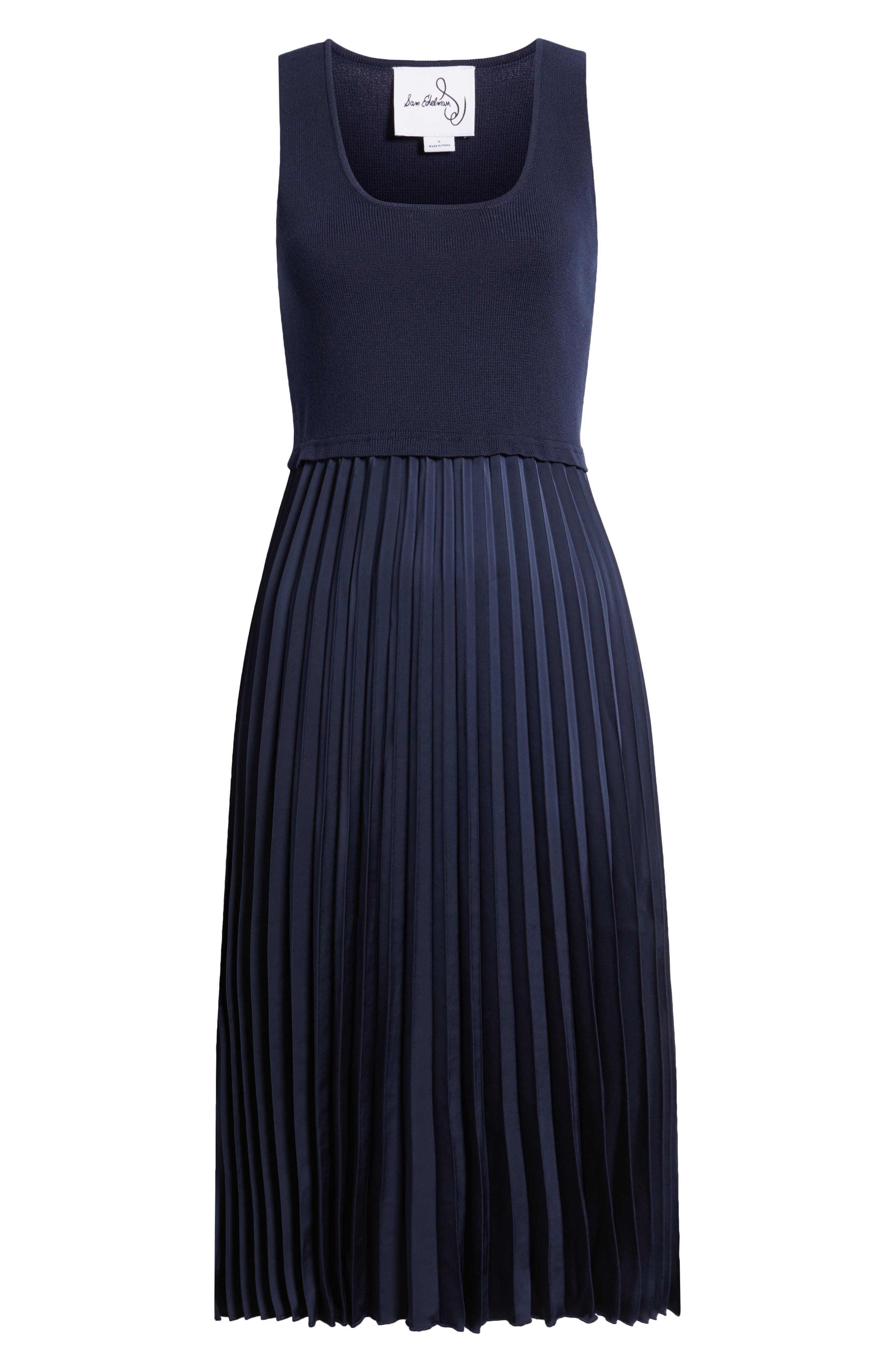 sam edelman layered mixed media dress Pleated (Women) searchable:Capri