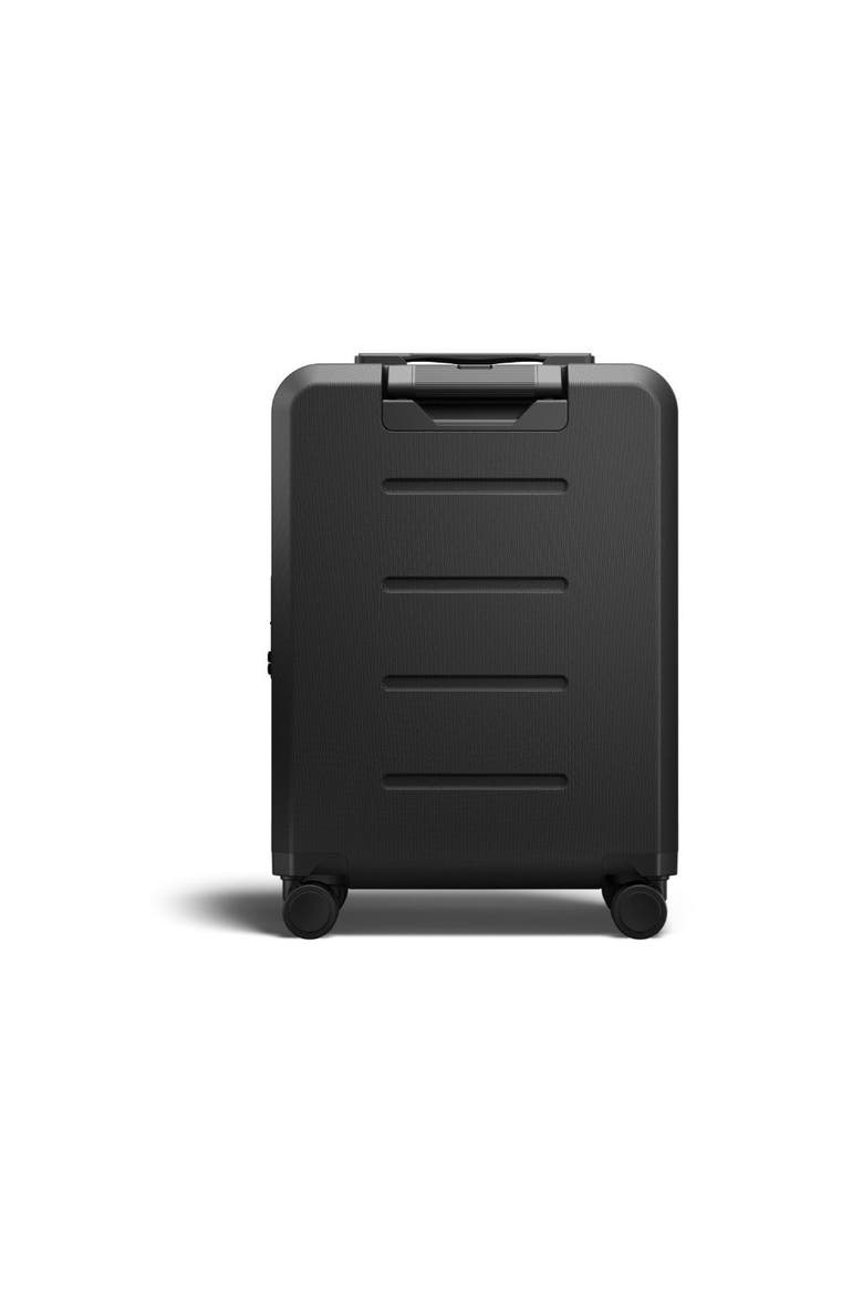 Ramverk Hardside 21 Inch Carry On Luggage  Spinner with Zipper Front Access Pocket, Alternate, color, Black Out