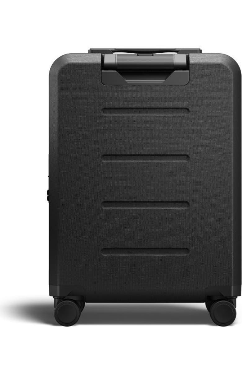 D_b_ Ramverk Pro Hardside 21 Inch Carry On Luggage Spinner with Zipper Front Access Pocket, Alternate, color, Black Out