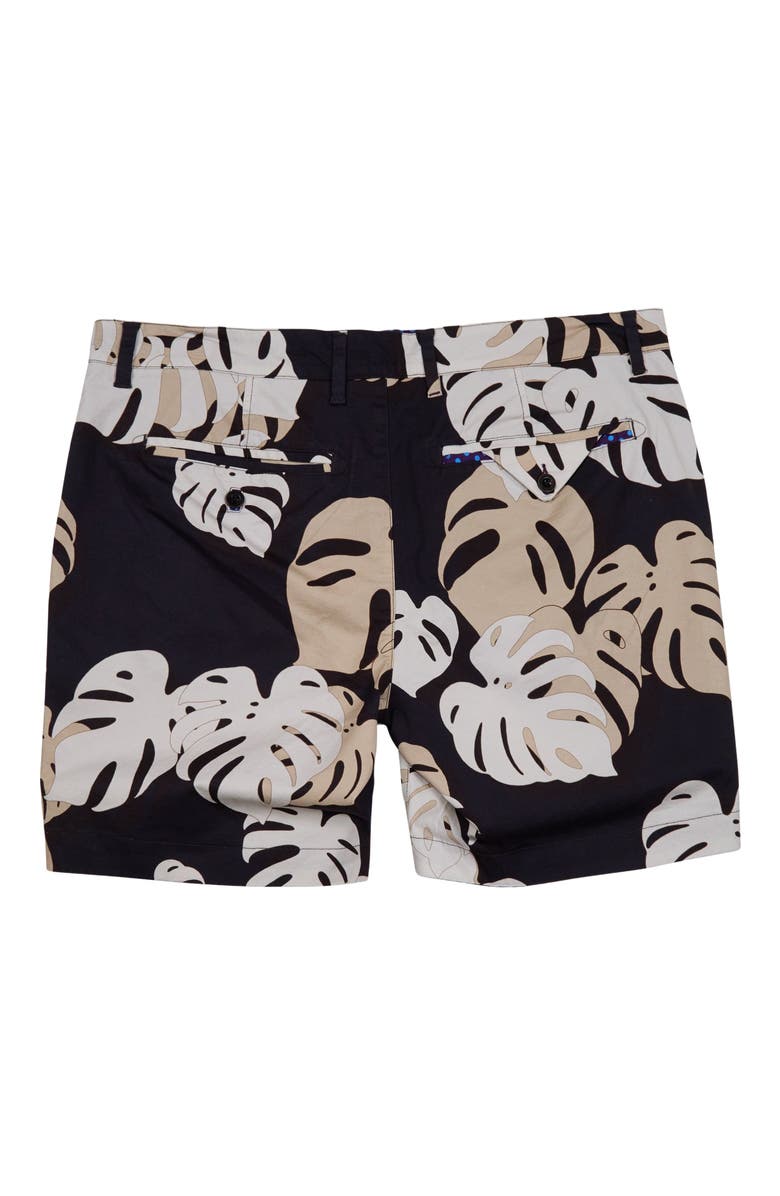 Lords of Harlech Monstera Floral Mens Flat Front Short, Alternate, color, Monstera Floral Smoke