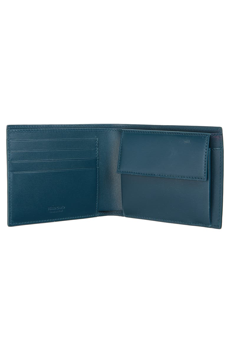 FERRAGAMO Florence Bifold Wallet, Alternate, color, Titanic Blue Nero