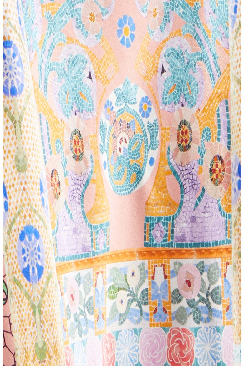 Gaudi Print Silk Charmeuse Slipdress, Alternate, color, HOWDY GAUDI