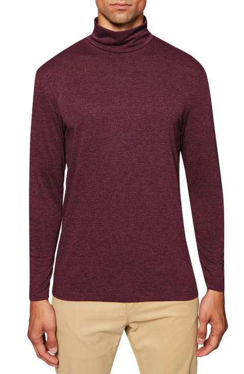Solid Mock Neck Long Sleeve Shirt