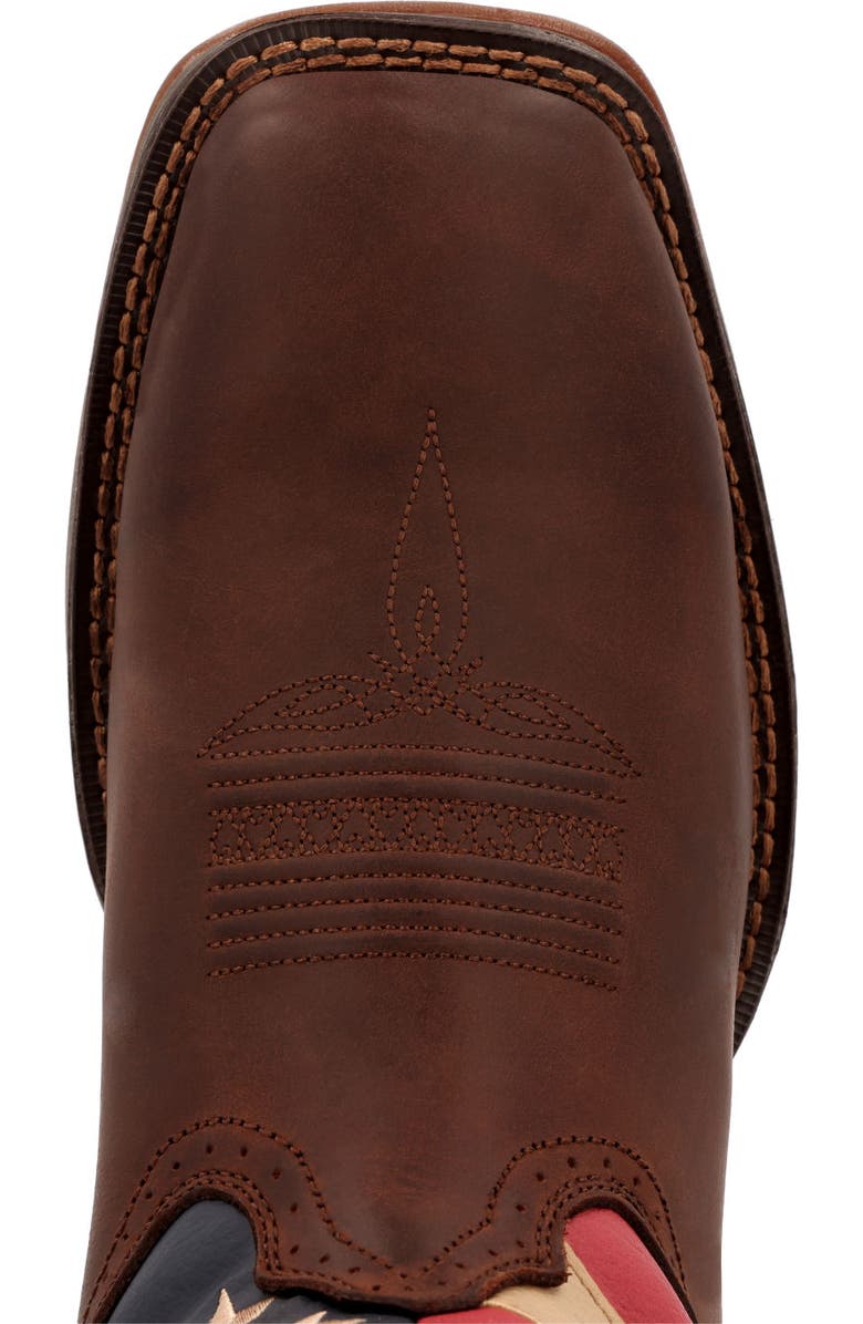 DURANGO Patriotic Pull On Western Flag Boot, Alternate, color, Brown And Union Flag