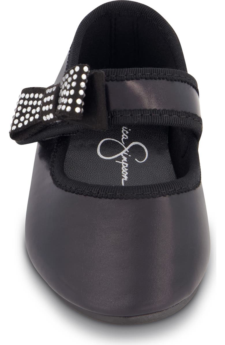Jessica Simpson Kids' Amy Crystal Mary Jane Flat, Alternate, color, Black