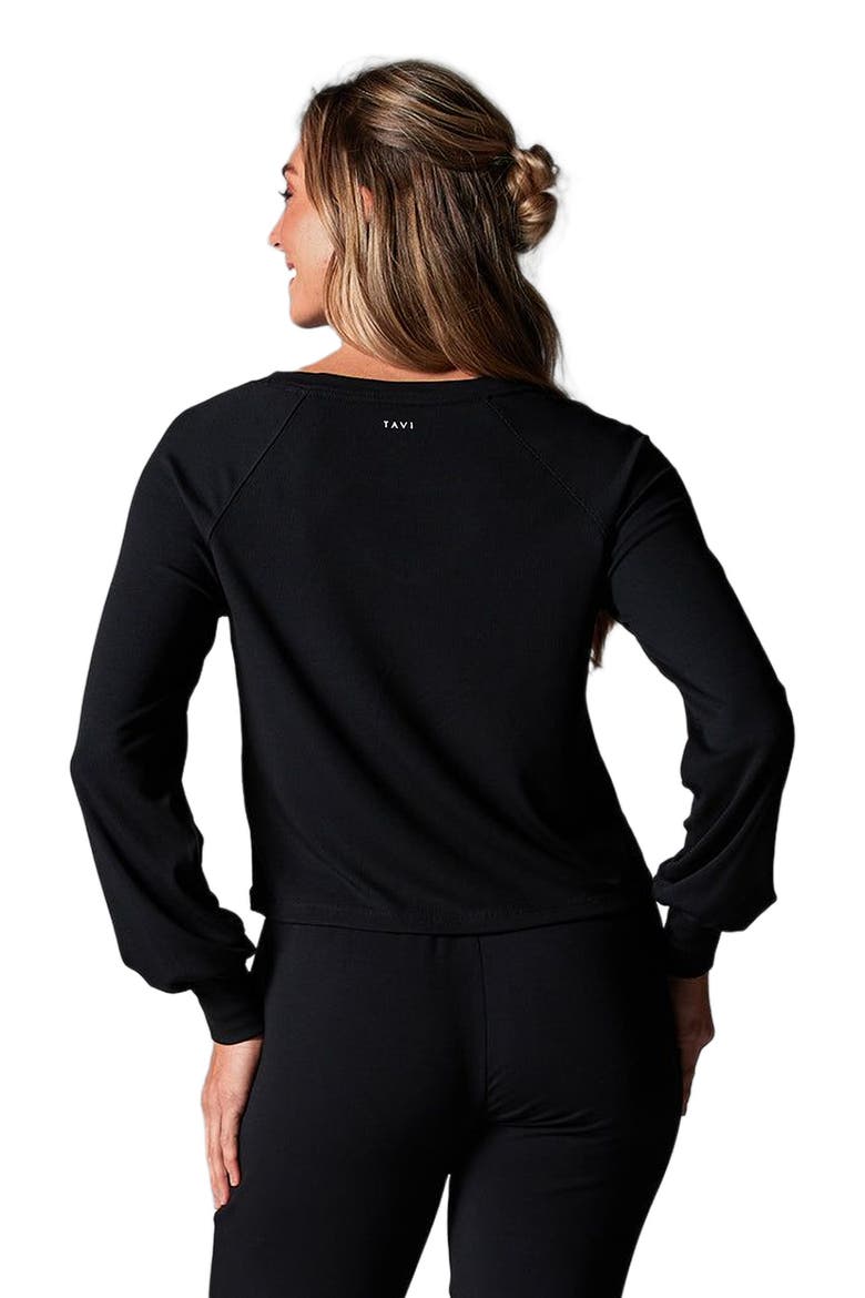 Rib Long Sleeve, Alternate, color, EBONY