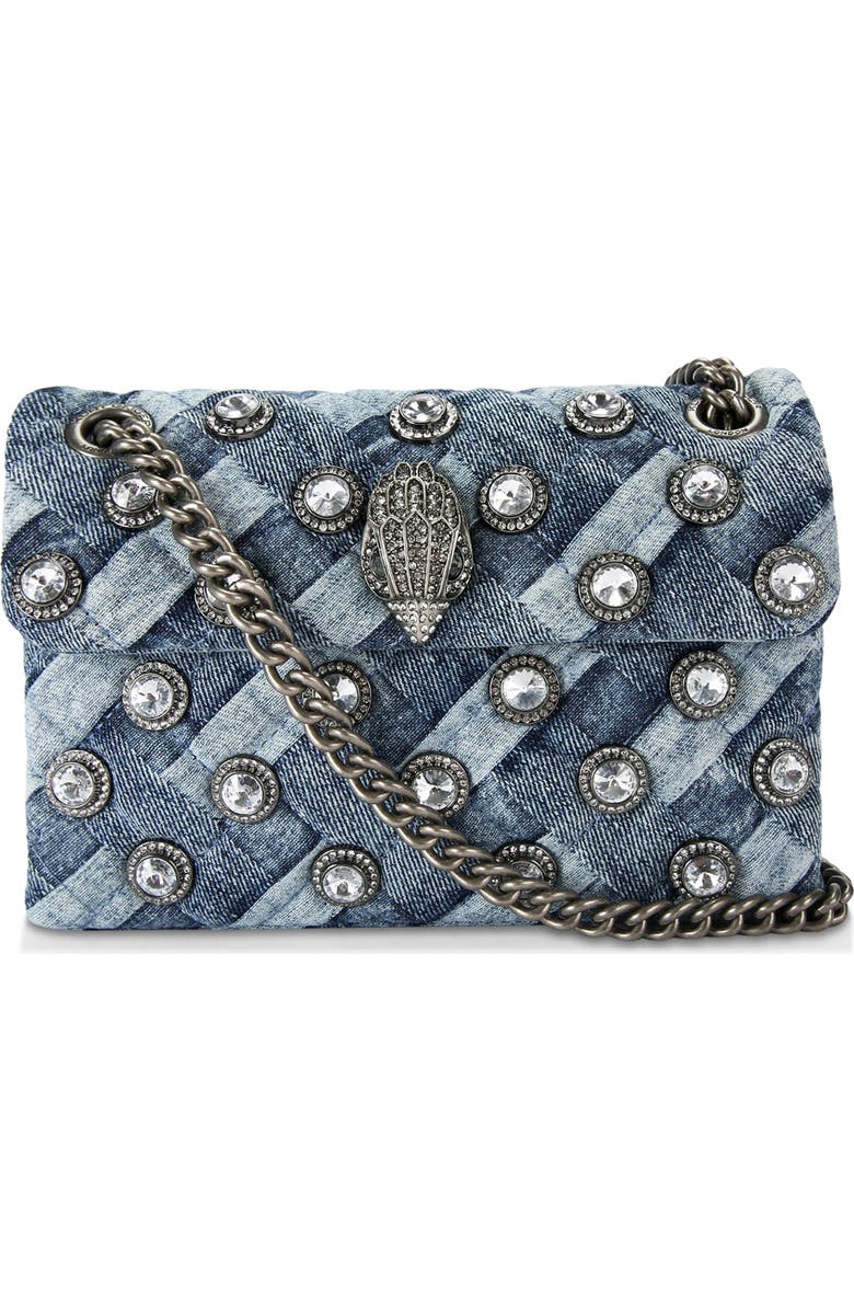 Kurt Geiger London Kensington Leather Mini Crossbody Bag, Main, color, Navy